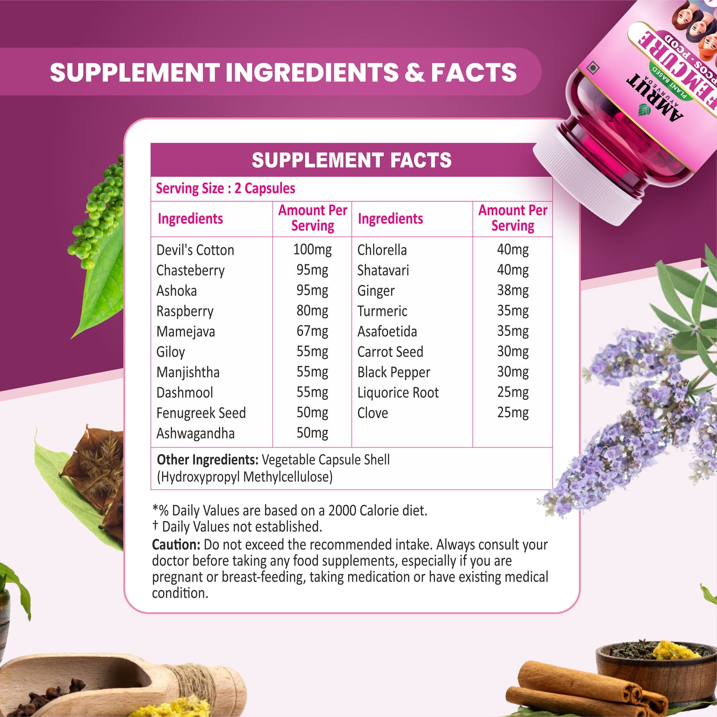 FEMCURE for PCOD/PCOS | 90 Capsules