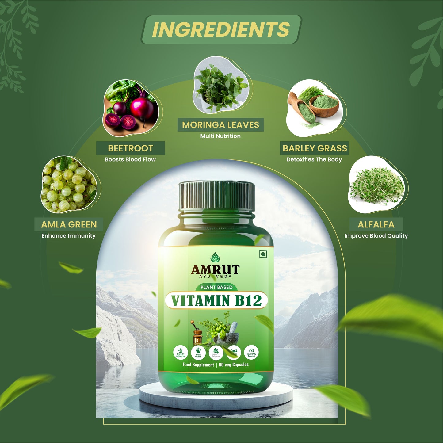 Vitamin B12 Capsule = 60+60(120) COMBO PACK | 40% flat DISCOUNTS