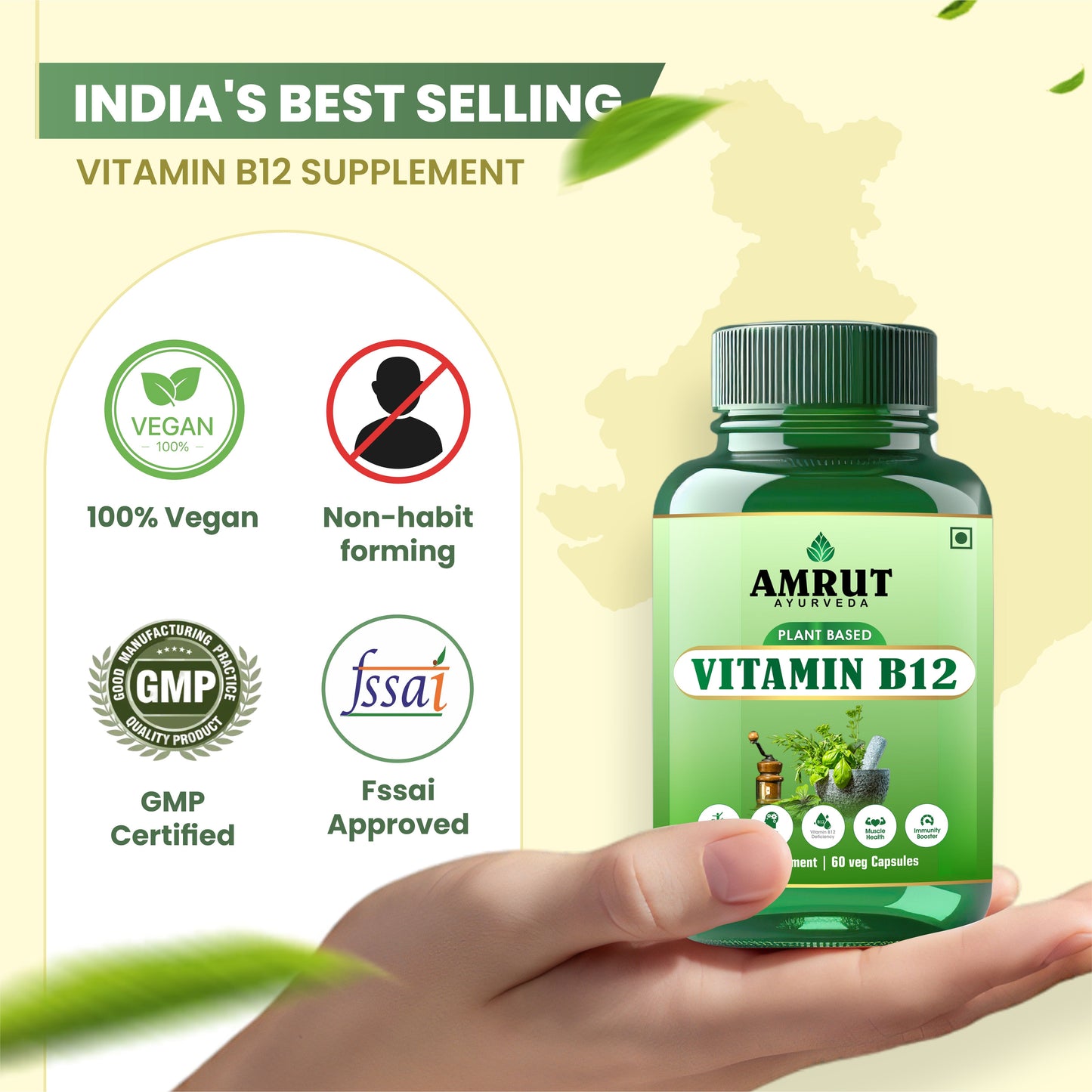 Vitamin B12 Capsule = 60+60(120) COMBO PACK | 40% flat DISCOUNTS